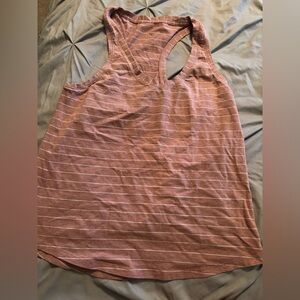 Lululemon Love striped pink tank top